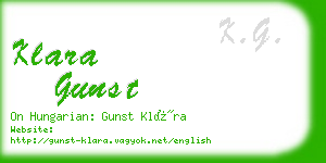 klara gunst business card
